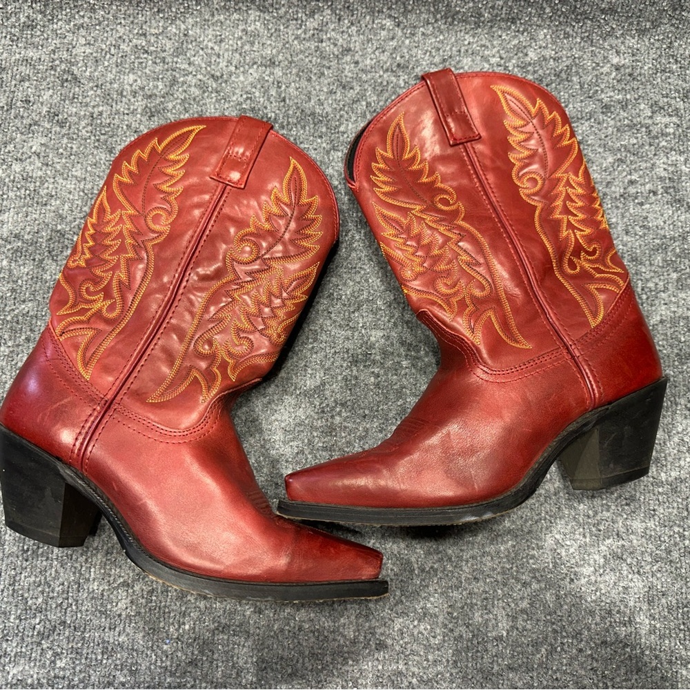 Laredo Red Leather Western Boots PO0131